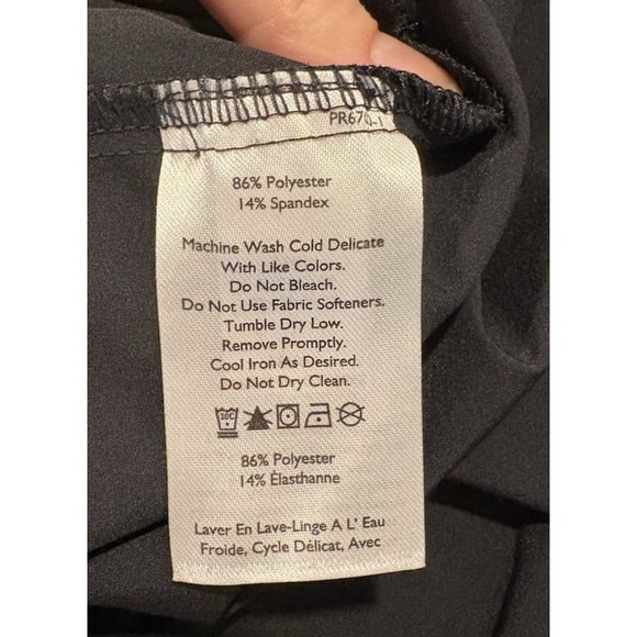 Eddie Bauer Athletic Sleeveless Tank Dress Drawstring Waist Hiking Sz M Black - Picture 5 of 8